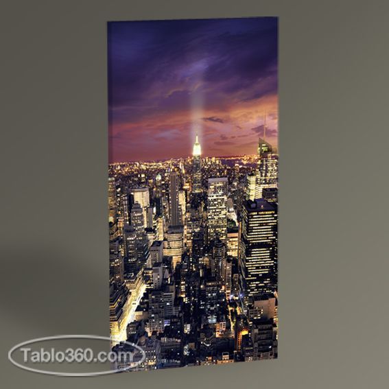 New York Manhattan at Night Tablo