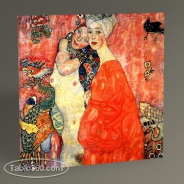 Gustav Klimt The Girl-Friends Tablo