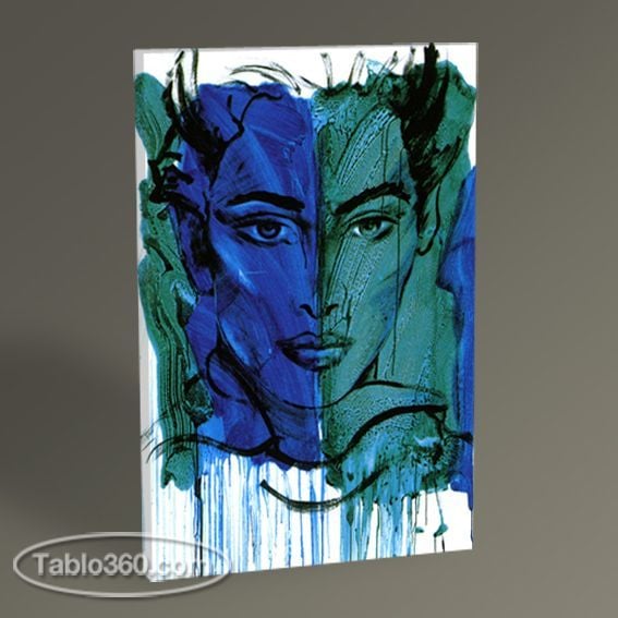 Turquoise and Blue Tablo