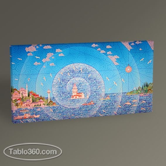 İstanbul Kız Kulesi Minyatür Tablo