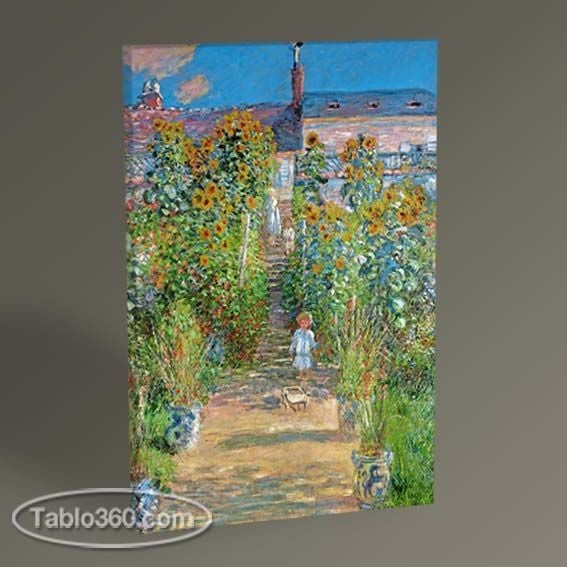 Claude Monet Garden at Vétheuil Tablo