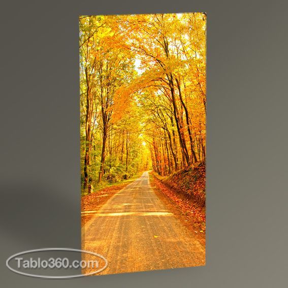 Sonbahar'da Orman Yolu Tablo