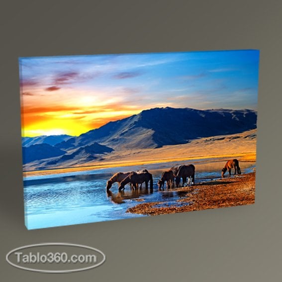 Atlar Su İçerken Tablo