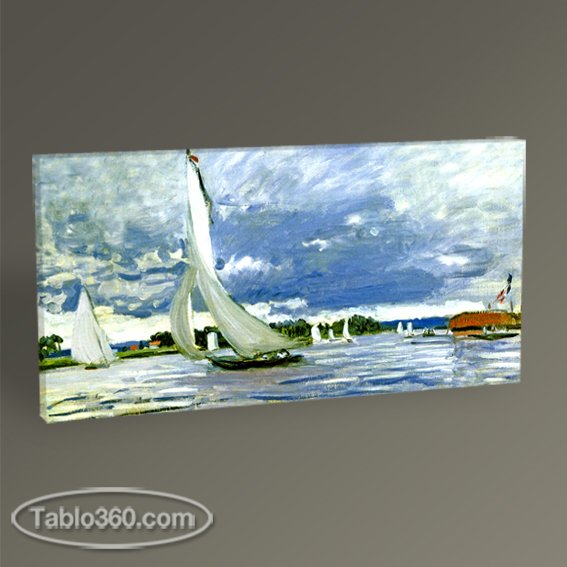 Claude Monet Yelkenli Tekne Tablo