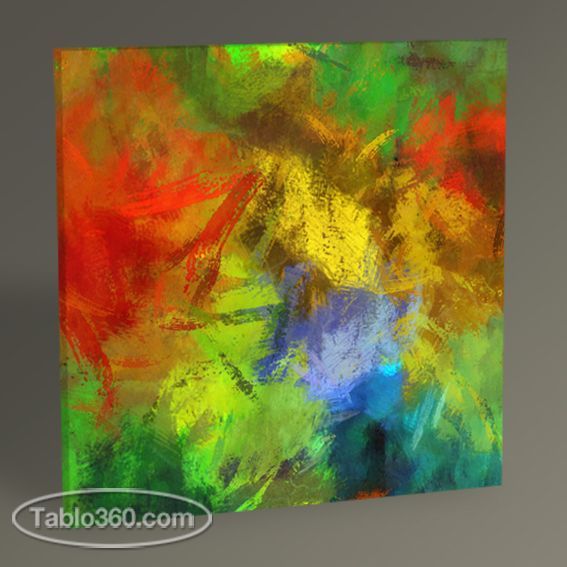 Renkli Soyut Yağlı Boya Tablo