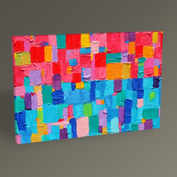 Renkli Soyut Yağlı Boya Tablo