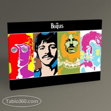 The Beatles Pop Art Tablo