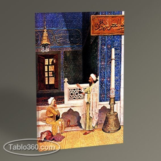Osman Hamdi Bey Bursa'da Yeşil Cami'de Tablo