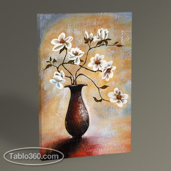 Vazoda Çiçekler Tablo