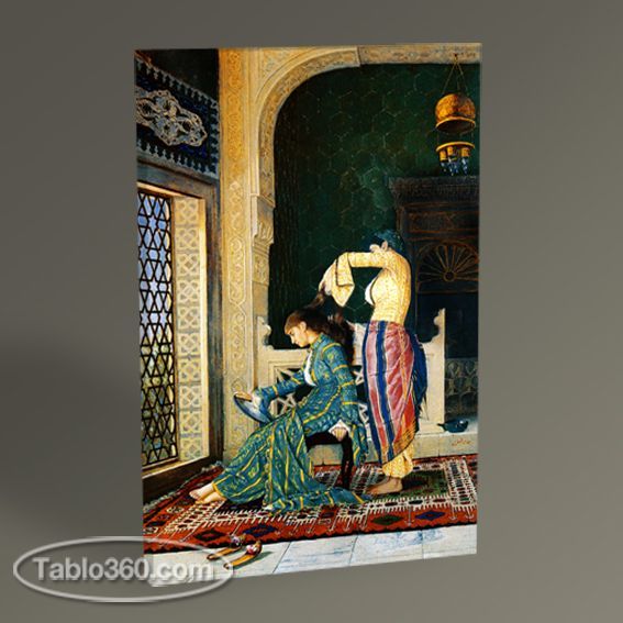Osman Hamdi Saçlarını Taratan Kız Tablo