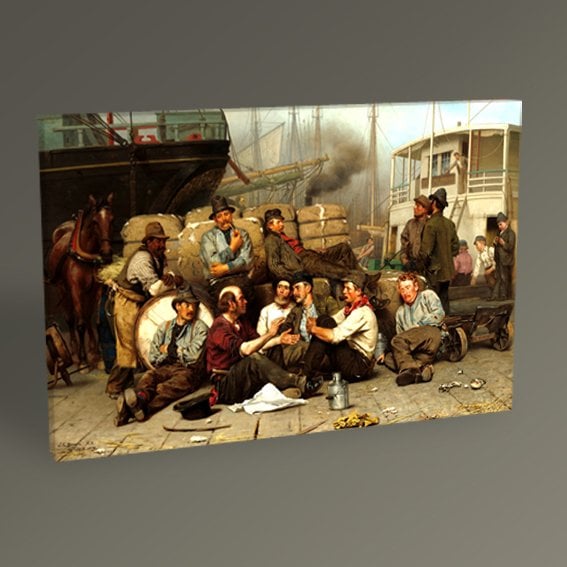 John George Brown The Longshoremen's Noon Tablo