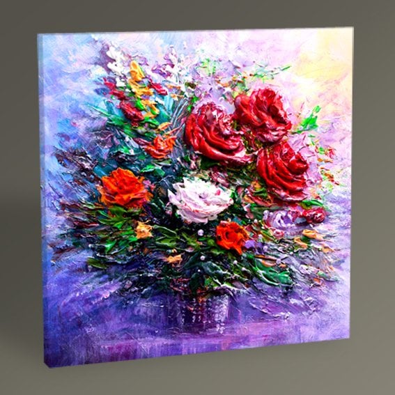 Yağlı Boya Çiçek Tablo