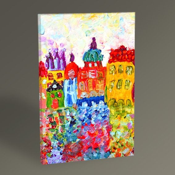 Renkli Binalar Tablo