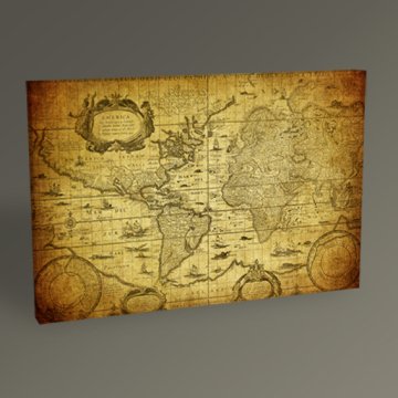 Eski Dünya Haritası 1635 Tablo