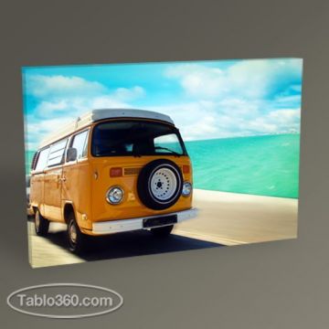 Retro Beach Van Tablo