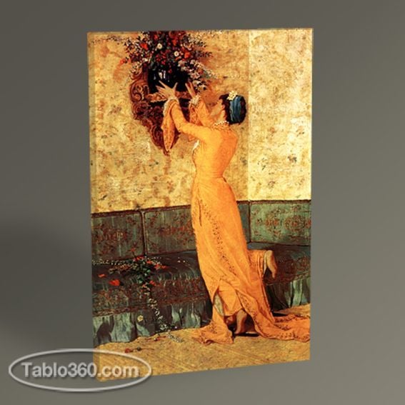 Osman Hamdi Vazo Yerleştiren Kız II Tablo