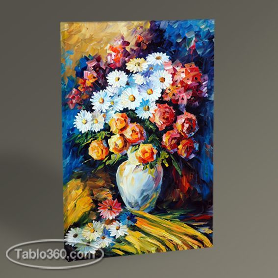Vazoda Çiçekler Tablo