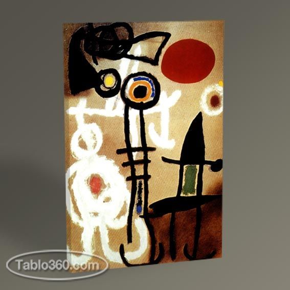 Joan Miro Güneşin Önündeki Adam ve Kuş