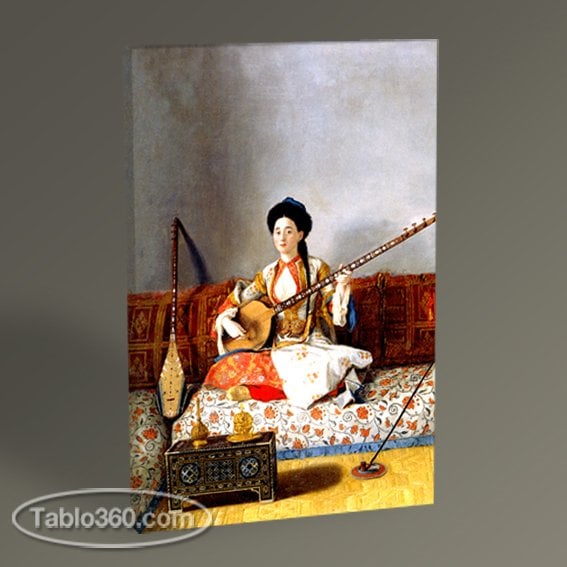 Sedirde Oturan Kadın Tablo