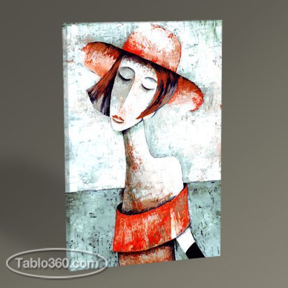 Şapkalı Kadın II Tablo