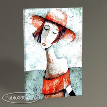 Şapkalı Kadın II Tablo