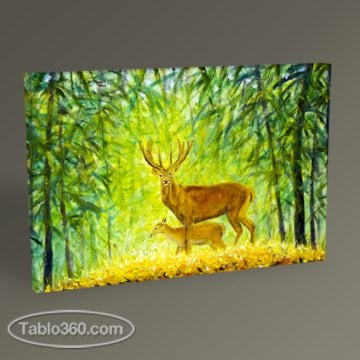 Ormanda Geyikler Tablo