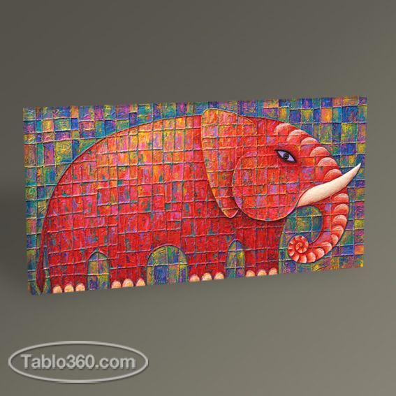 Kırmızı Fil Tablo