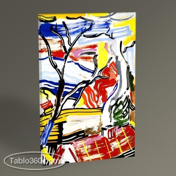 Roy Lichtenstein Landscape with Red Roof