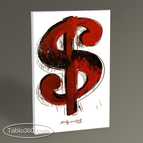 Andy Warhol Dollar Sign Tablo