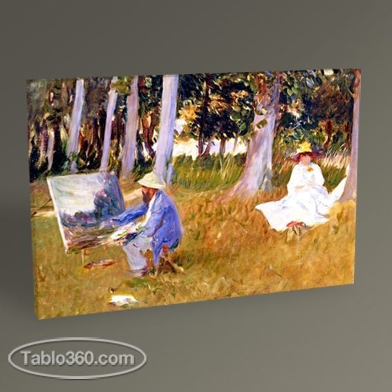 John Singer Sargent Claude Monet Painting-Tablo