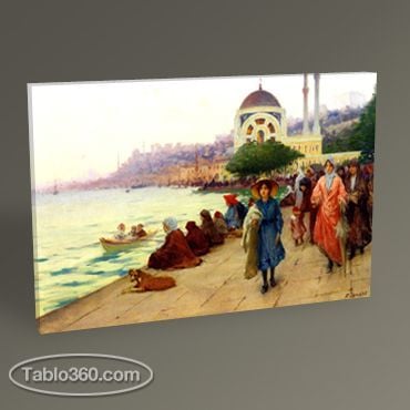 Fausto Zonaro Dolmabahçe'de Gezinti Tablo