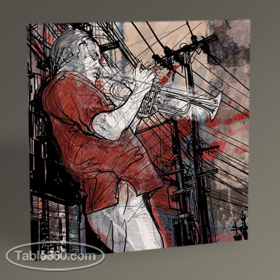 Trompet Çalan Adam Tablo