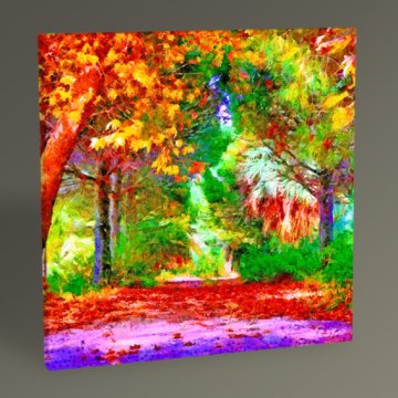 Renkli Soyut Orman Tablo