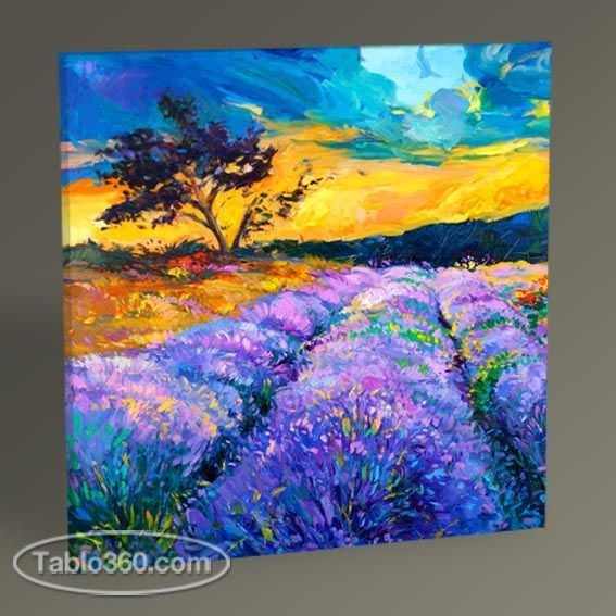 Lavanta Tarlası Yağlı Boya Tablo