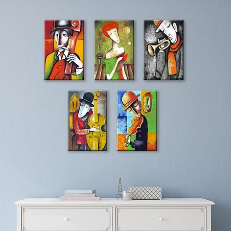 Müzisyenler Set Tablo 60X60