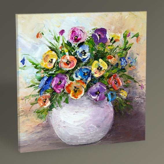 Vazoda Çiçekler Tablo