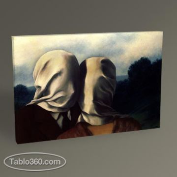 Rene Magritte The Lovers Tablo